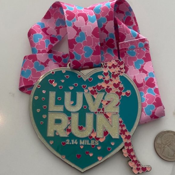 Gone for A Run Virtual running medal - Luv 2 Run 2.14 miles - Picture 1 of 1